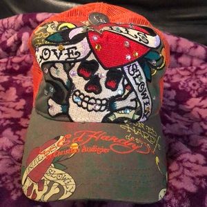 love kills slowly ed hardy hat